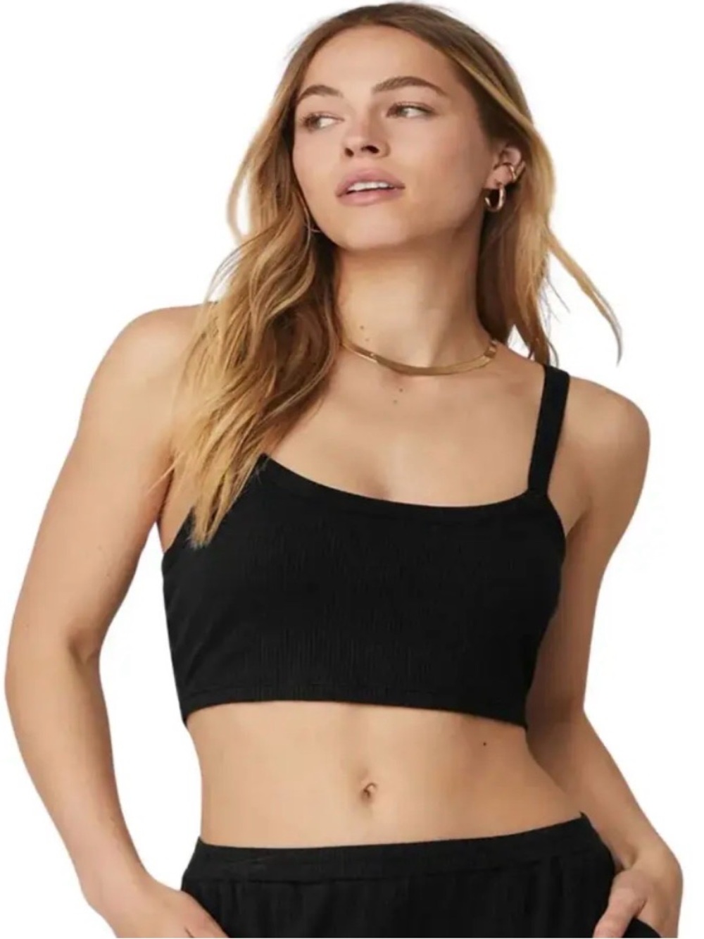 Alo Yoga Ribbed Crop Whisper Bra Tank - Sz. S